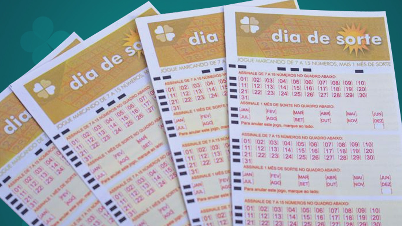 Valores das apostas: Cartões das loteria dia da sorte