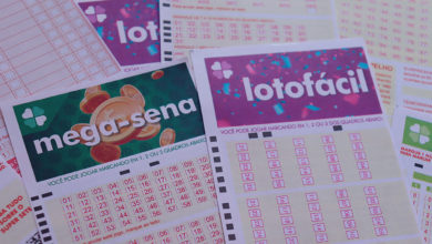 Bilhetes dos jogos das loterias Mega-Sena e LotoFácil