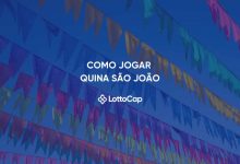 Imagem de capa com bandeirinhas coloridas e o título 'Como jogar na Quina de São João'.