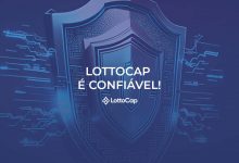 Imagem de capa com a imagem de um escudo em azul e o título 'LottoCap é confiável!'