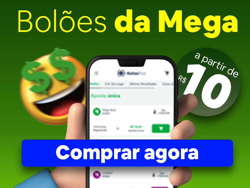 banner da mega-sena falando que o bolao tem custo de R$10